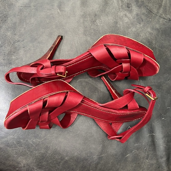 YSL Red River Gauche Heels Sz 42 or 12 - Picture 4 of 14
